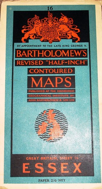 Bartholomew 1939, Sheet 16 cover